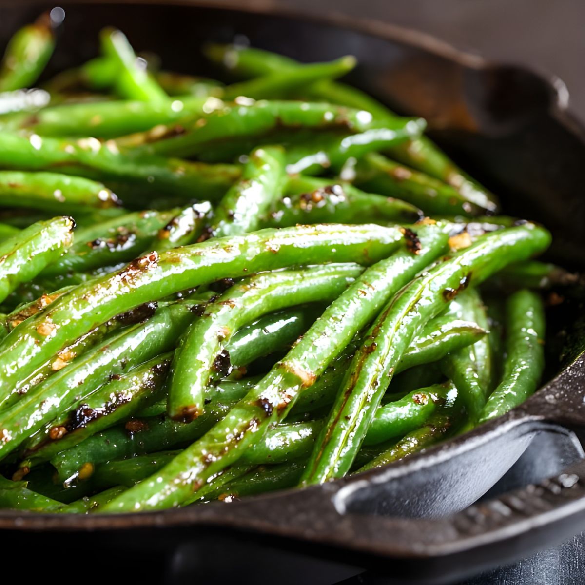 Garlicky Scuppernong Green Beans
