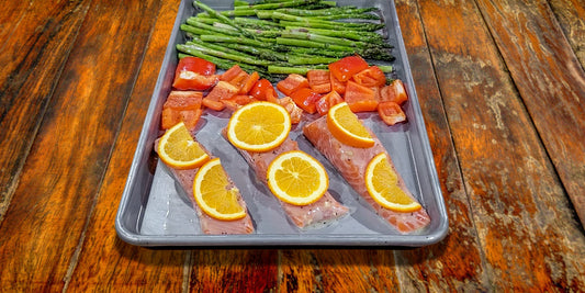 Ginger Orange Sheet Pan Salmon in 15 minutes!