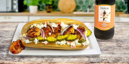 Meet the massive Bourbon Barbecue Shrimp Sandwich