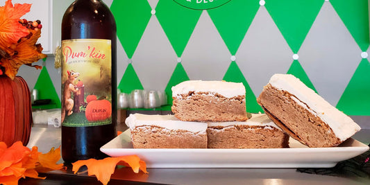 Best ever Blondies, with a little wine