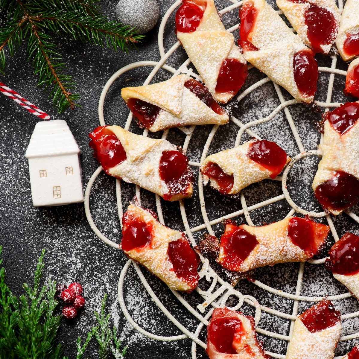 Christmas Wine Jelly Cookies