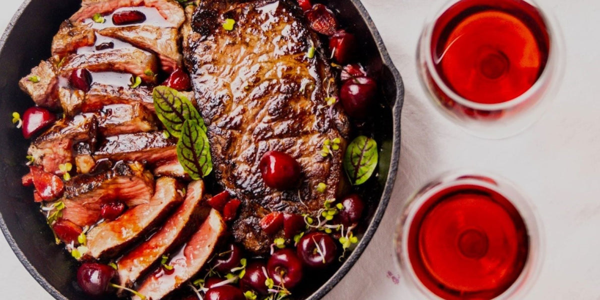 Easy Valentine's Dinner: Cherry Balsamic Steaks