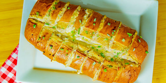 Duplin Cream Cheese Garlic Bread is inspired by Korean cream cheese garlic bread recipes, but Duplin's loaf has a few twists.