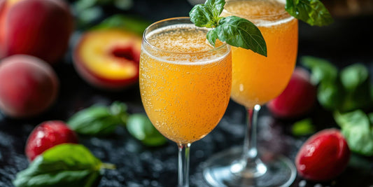 Duplin Winery Peach Bellini Basil Spritz Recipe