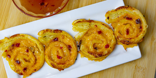 Pepper Jelly Pimento Cheese Pinwheels