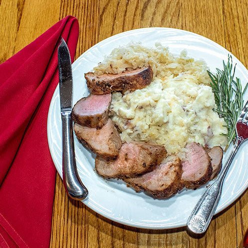 Lucky Pork Tenderloin & Sauerkraut