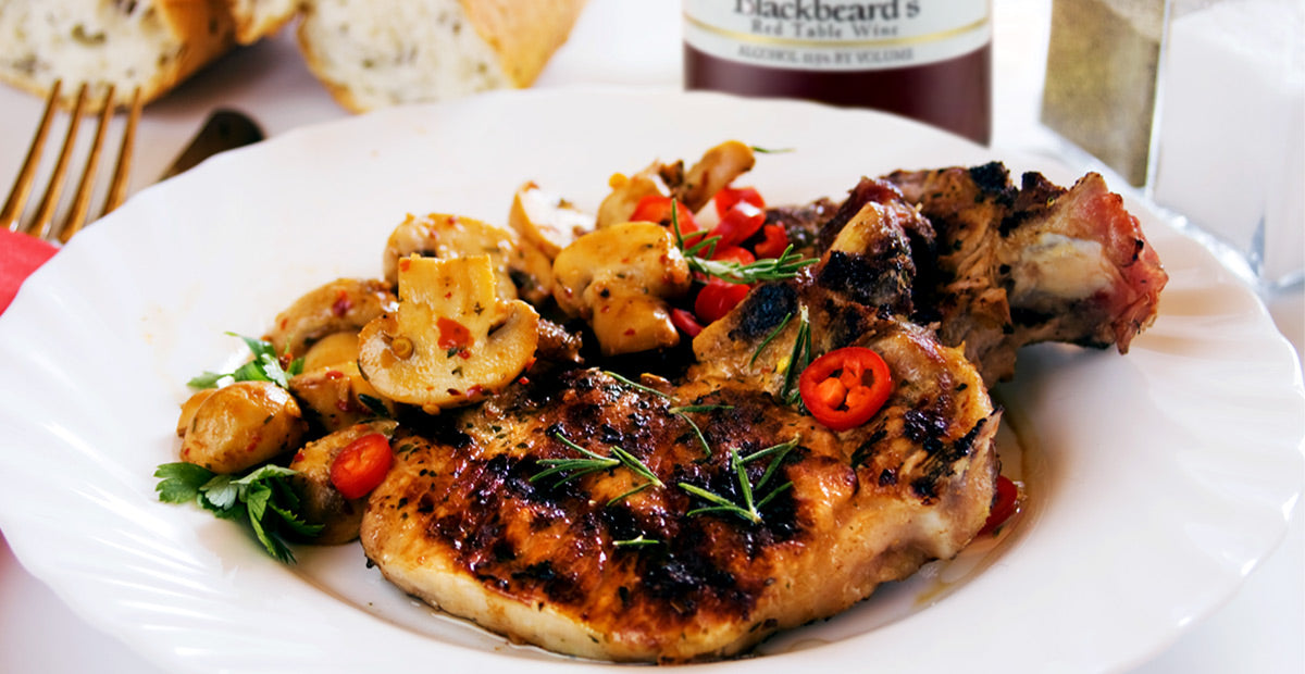 Muscadine Marinated Pork Chops