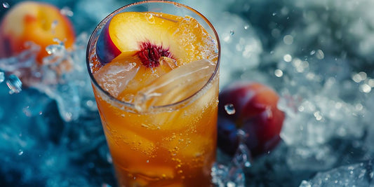 Shore Thing cocktail is a sparkling peach lemonade spritzer made with Duplin blush wine.
