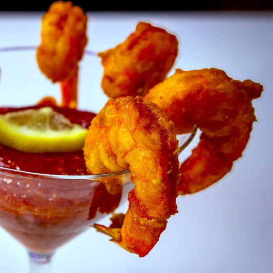 Pair a fried shrimp cocktail with ice-cold Duplin blush wine.