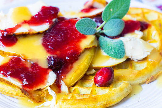 Turkey & Waffles with Smoked Cranberry Compote