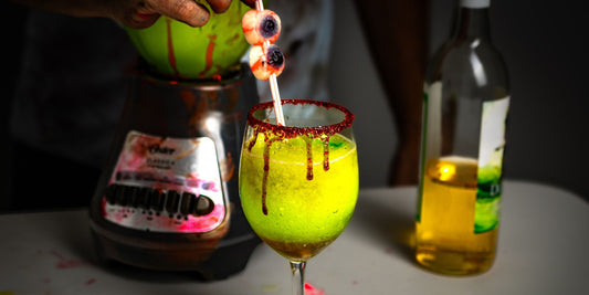 Zombie Apocalypse neon margarita for Halloween.